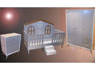 montessori bed with steps villa