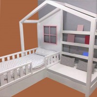 Montessori L tasarımı çocuk yatakları