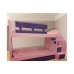 Bunk Bed with Ladder and Drawer Cabinet