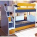 Bunk Bed with Ladder and Drawer Cabinet
