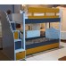 Bunk Bed with Ladder and Drawer Cabinet