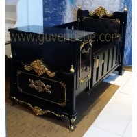 Black Sarayli baby cot