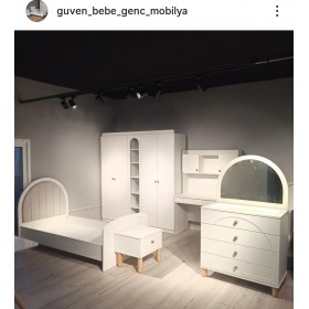 Modern genç odası ışıklı